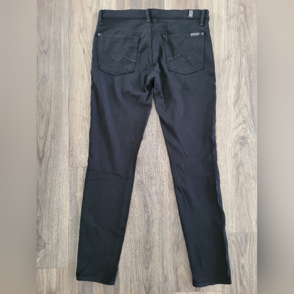7 For All Man Kind Black Denim Pants